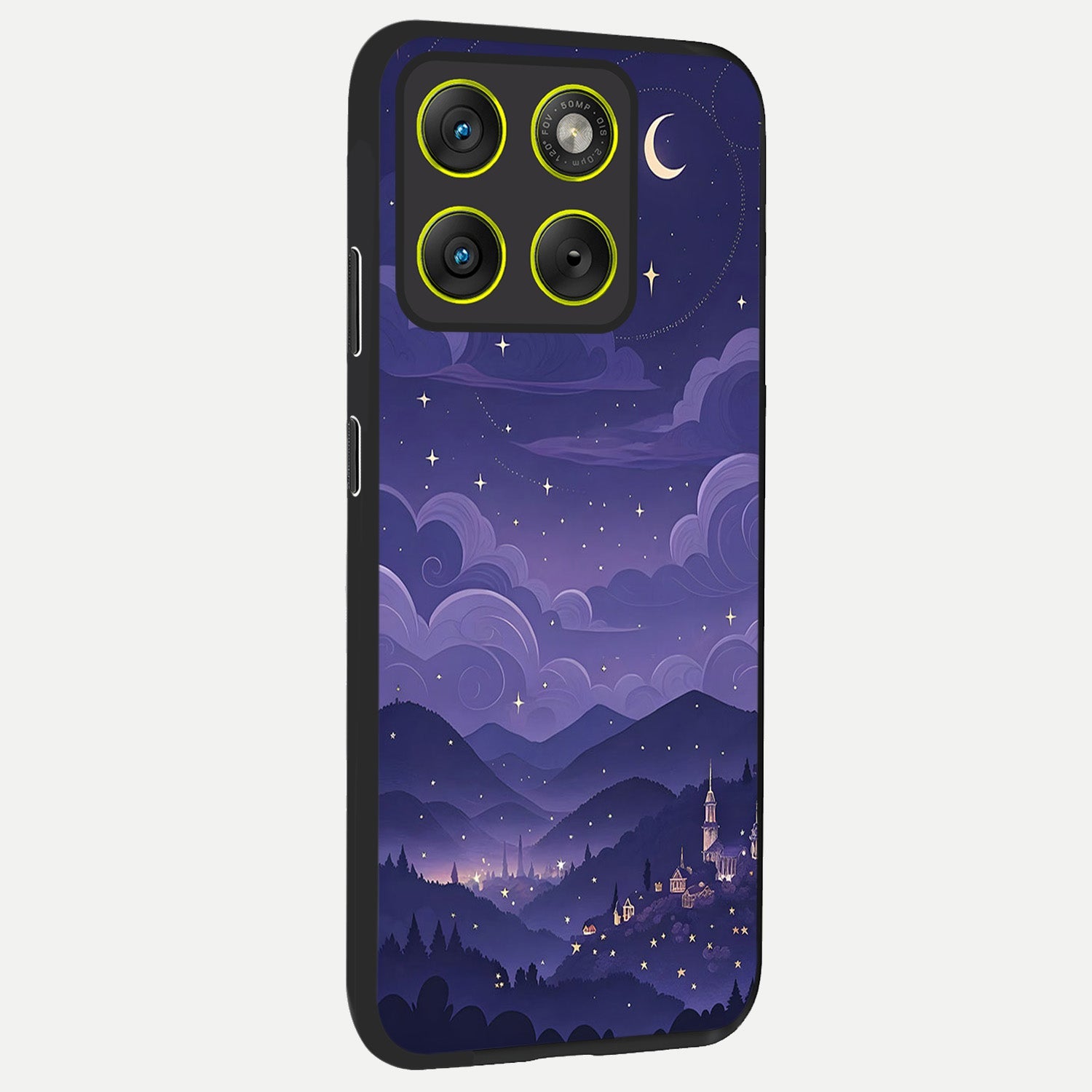  Minimal Night View back cover For Moto Edge 70 slim fit glass case with vibrant aesthetic design