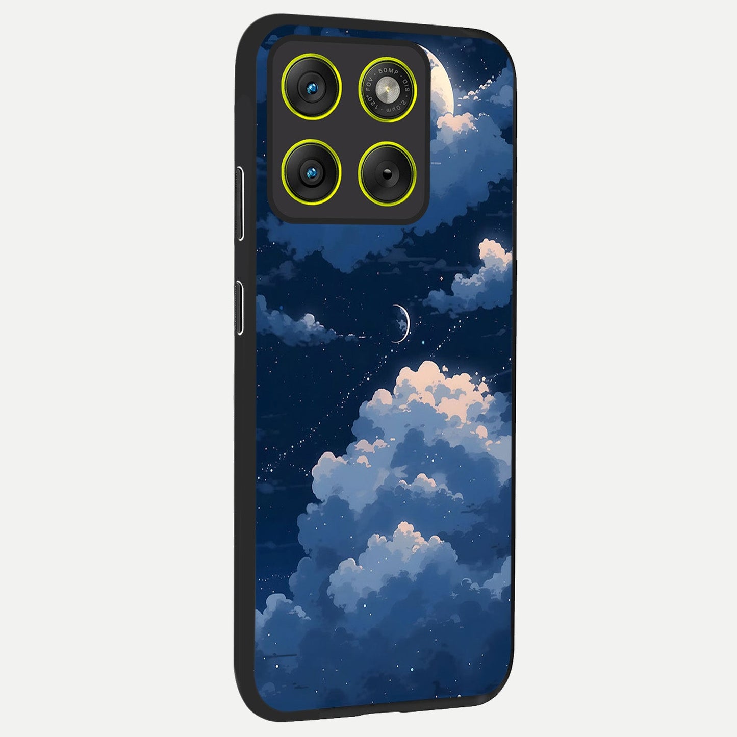  Moon Dream Haze back cover For Moto Edge 70 slim fit glass case with vibrant aesthetic design