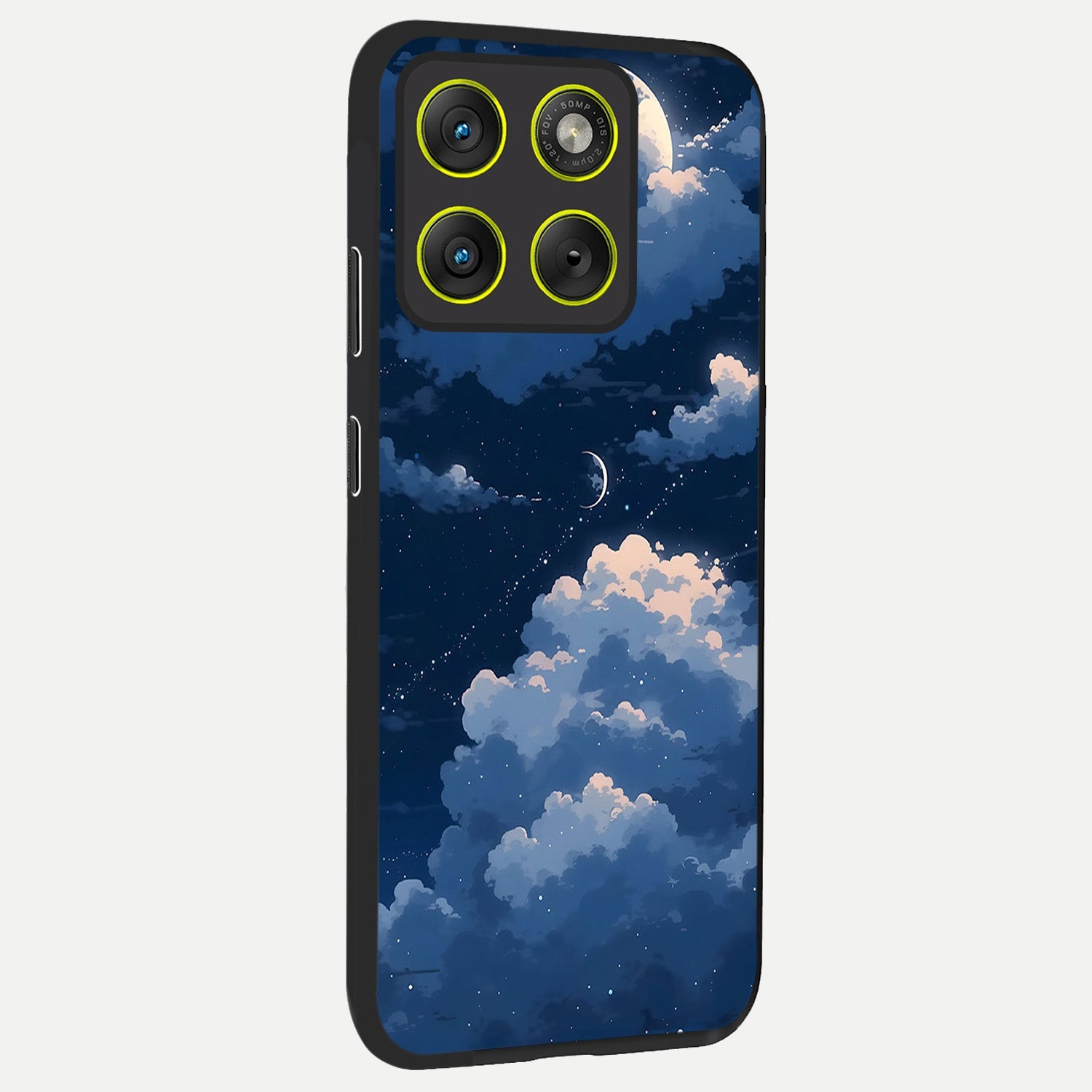  Moon Dream Haze back cover For Moto Edge 70 slim fit glass case with vibrant aesthetic design