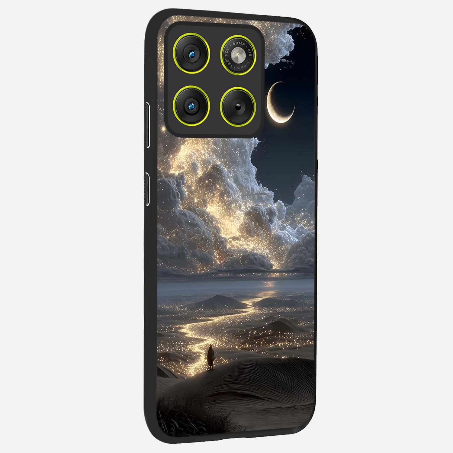  Moonlight Spark Path back cover For Moto Edge 70 slim fit glass case with vibrant aesthetic design