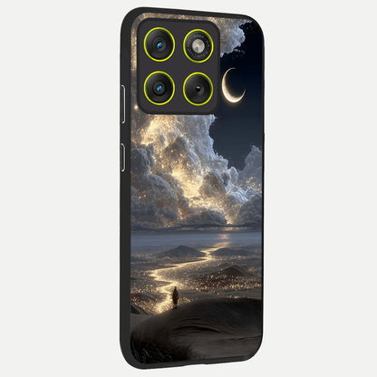  Moonlight Spark Path back cover For Moto Edge 70 slim fit glass case with vibrant aesthetic design