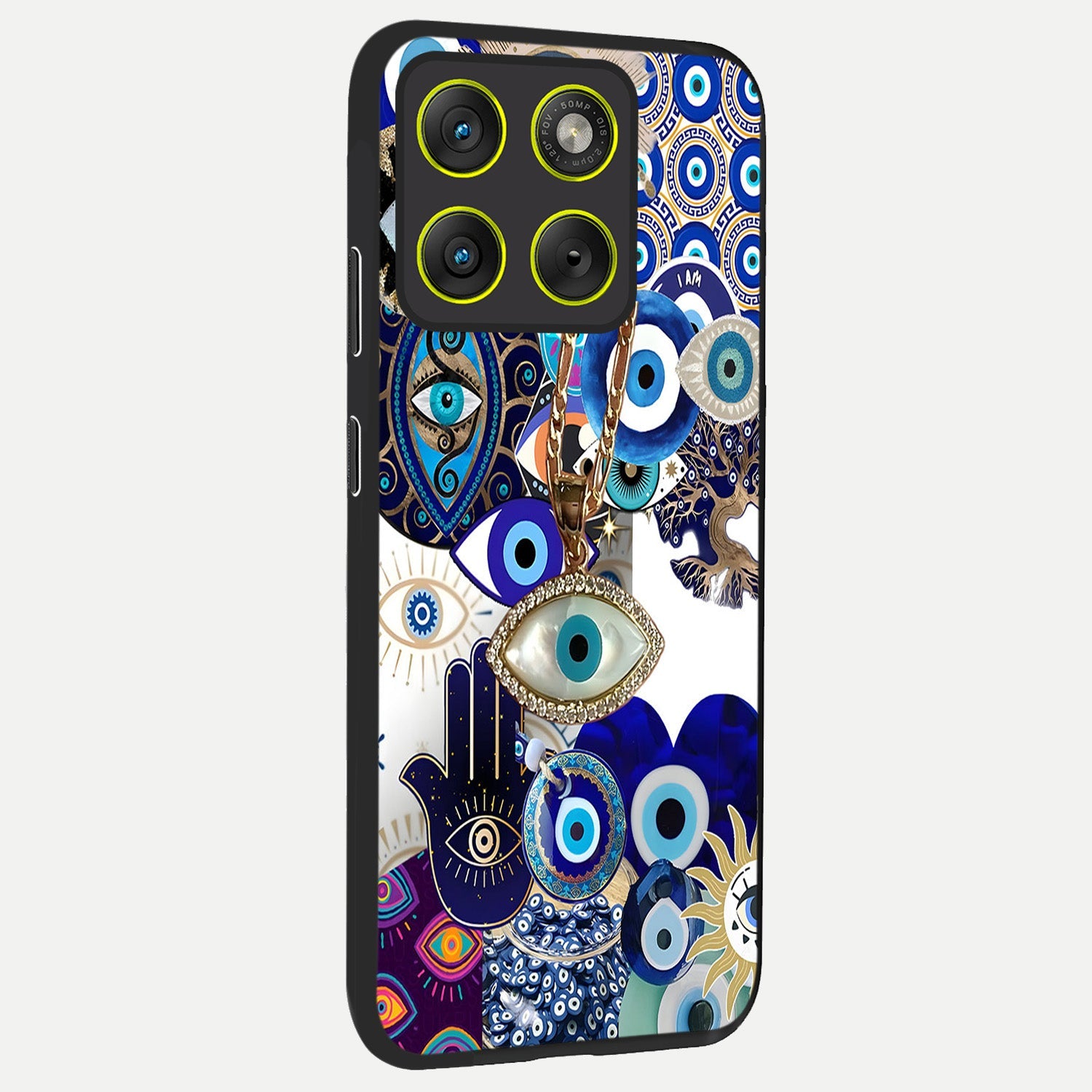  Mystic Charm Eye back cover For Moto Edge 70 slim fit glass case with vibrant aesthetic design