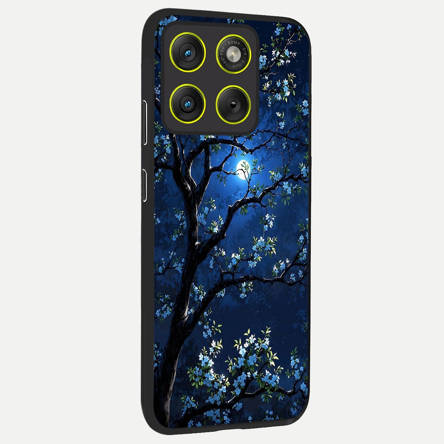  Mystic Floral Night back cover For Moto Edge 70 slim fit glass case with vibrant aesthetic design