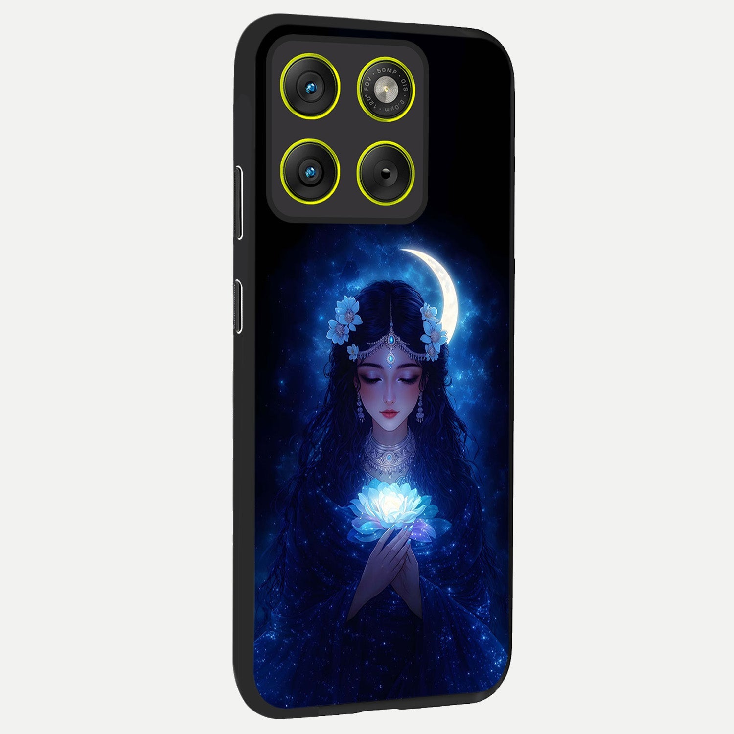  Mystic Moon Queen back cover For Moto Edge 70 slim fit glass case with vibrant aesthetic design