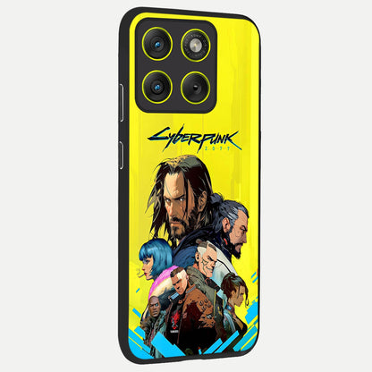  Neon Rebel Genesis back cover For Moto Edge 70 slim fit glass case with vibrant aesthetic design