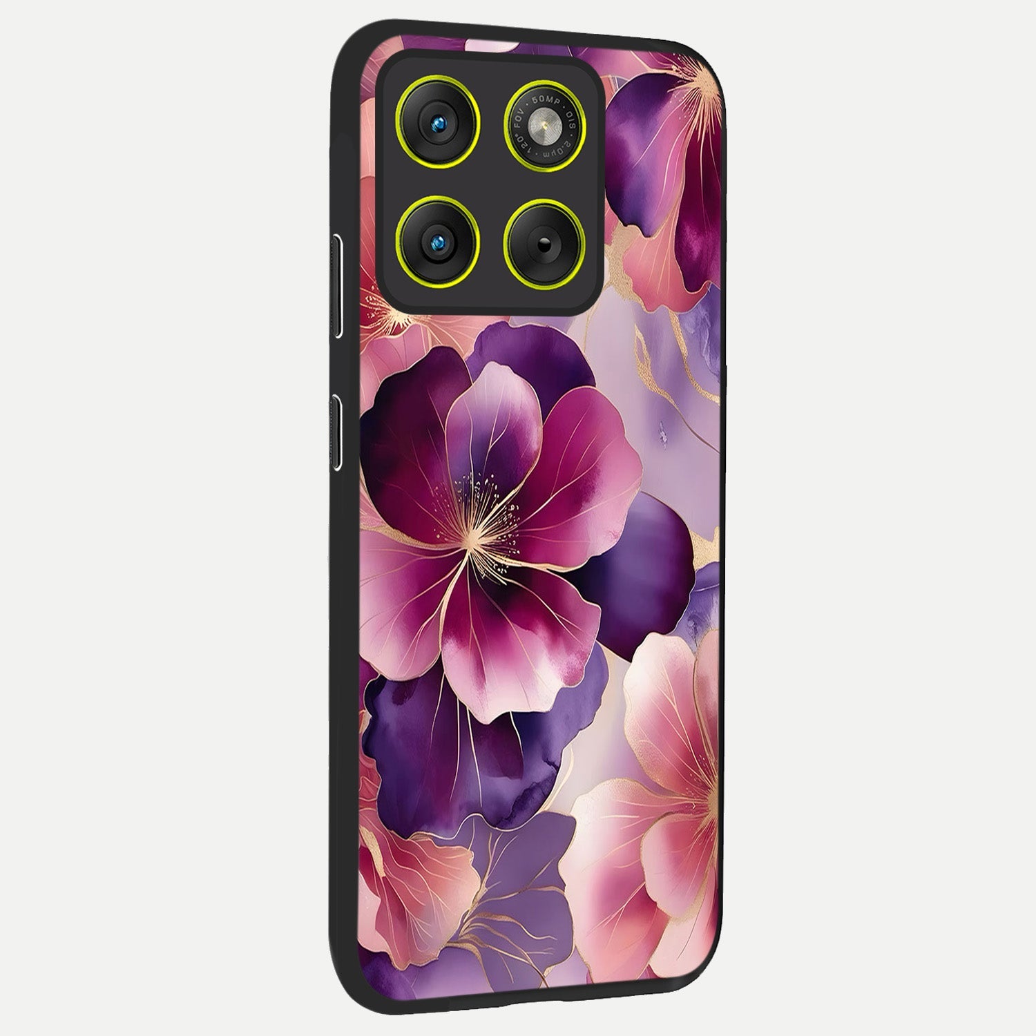  Pink Bouquet Florals back cover For Moto Edge 70 slim fit glass case with vibrant aesthetic design
