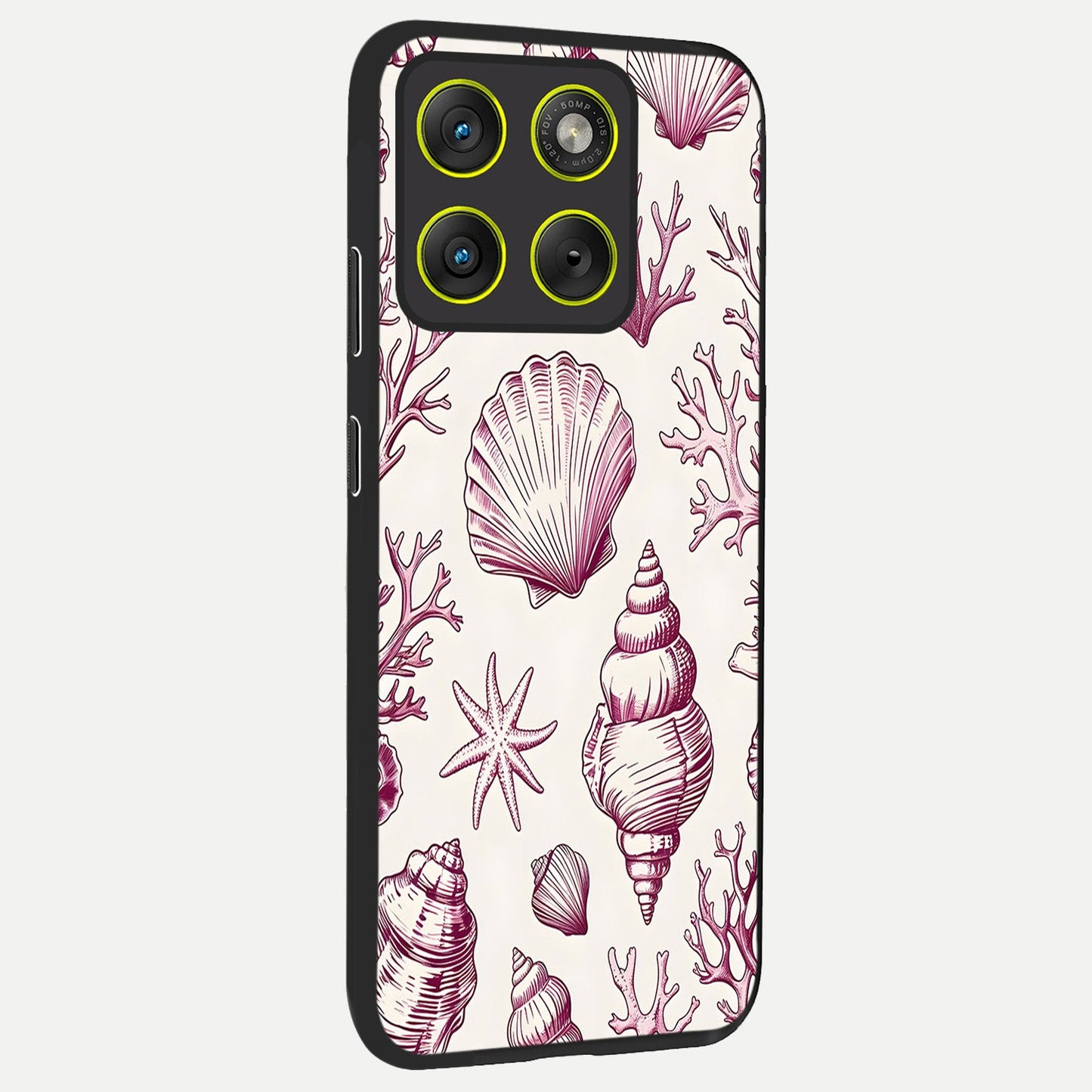  Pink Power Sparks back cover For Moto Edge 70 slim fit glass case with vibrant aesthetic design