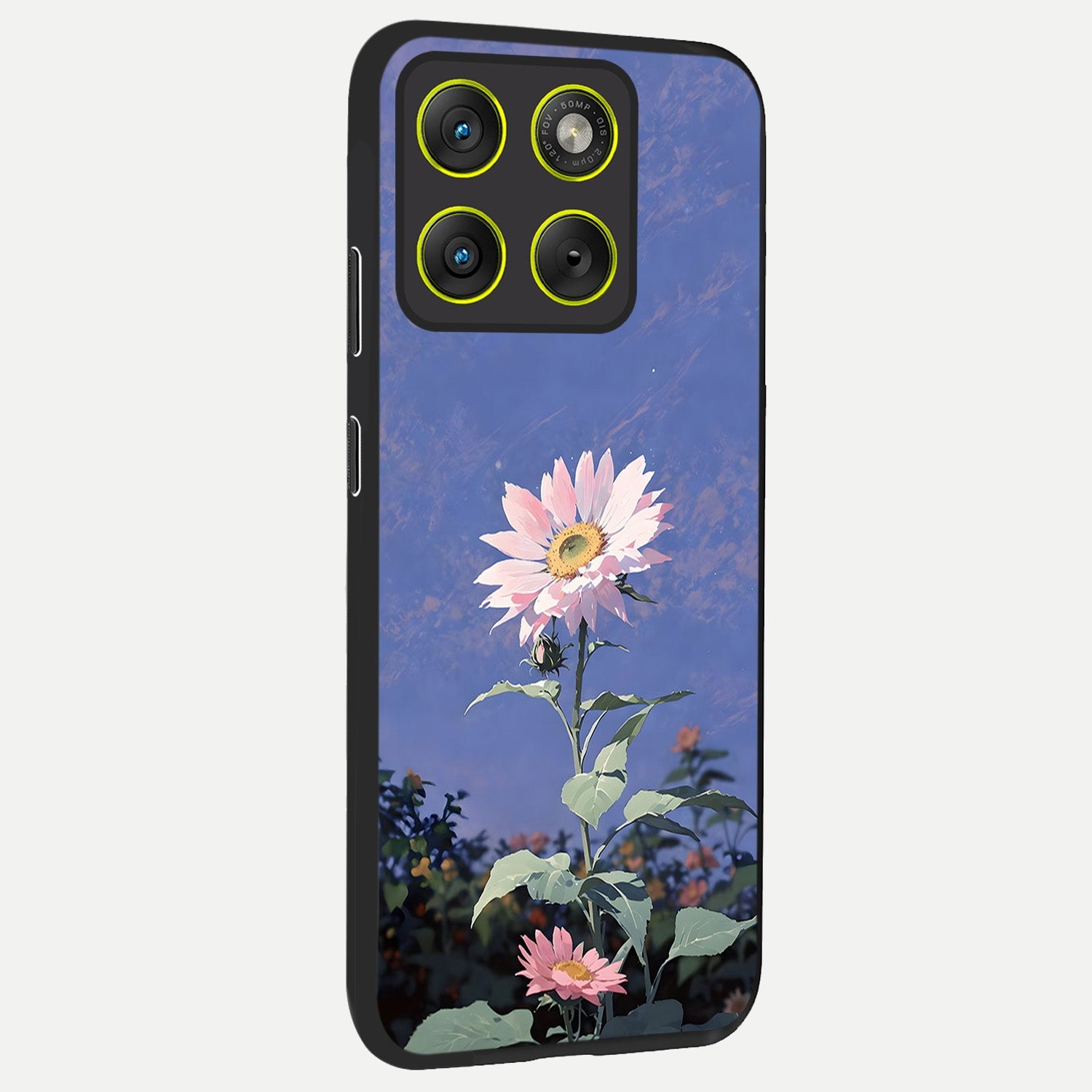  Pink Shells Outline back cover For Moto Edge 70 slim fit glass case with vibrant aesthetic design