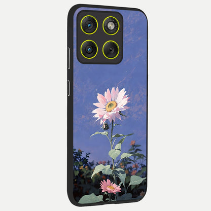  Pink Shells Outline back cover For Moto Edge 70 slim fit glass case with vibrant aesthetic design