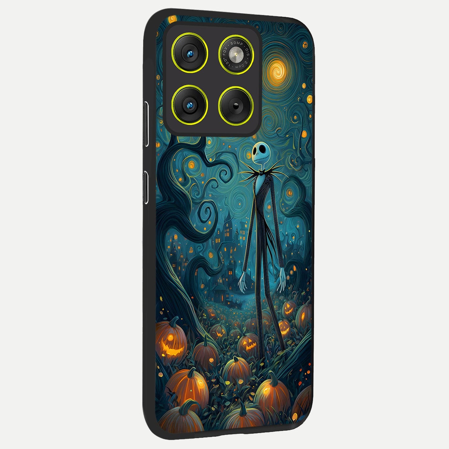  Pumpkin Moonlight Tale back cover For Moto Edge 70 slim fit glass case with vibrant aesthetic design