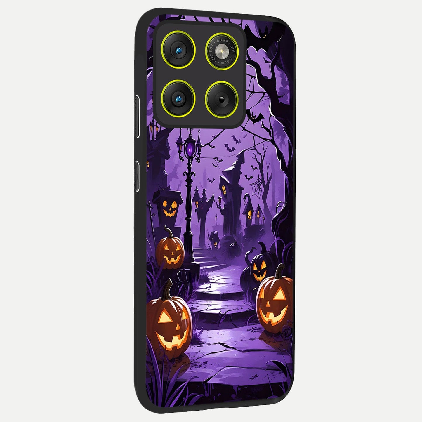  Pumpkin Patch Halloween back cover For Moto Edge 70 slim fit glass case with vibrant aesthetic design