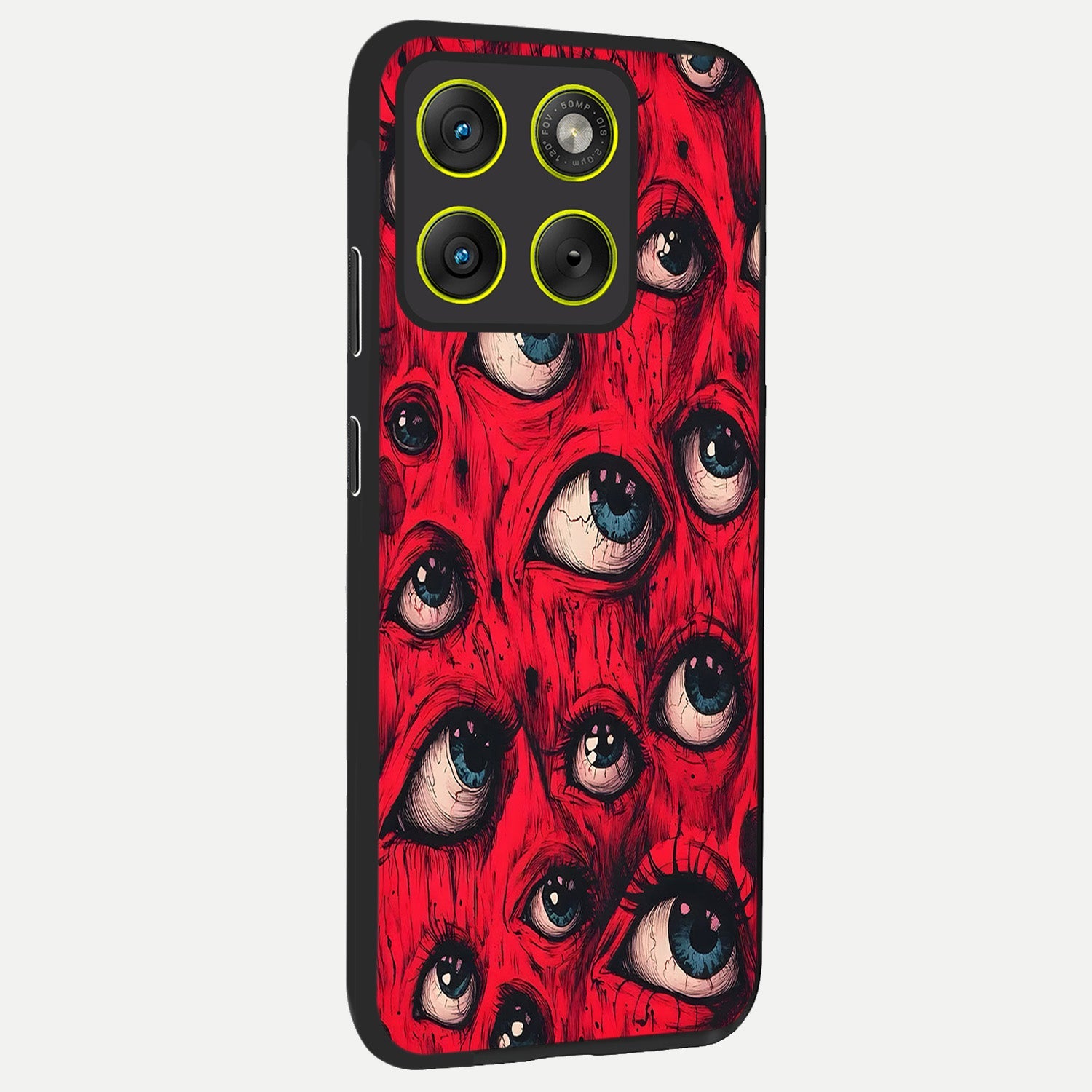  Red Eyes Pattern back cover For Moto Edge 70 slim fit glass case with vibrant aesthetic design