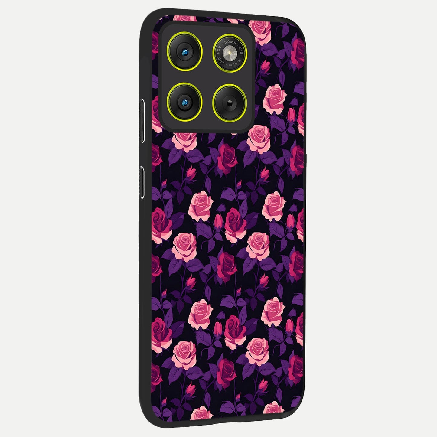  Rose Garden Twilight back cover For Moto Edge 70 slim fit glass case with vibrant aesthetic design