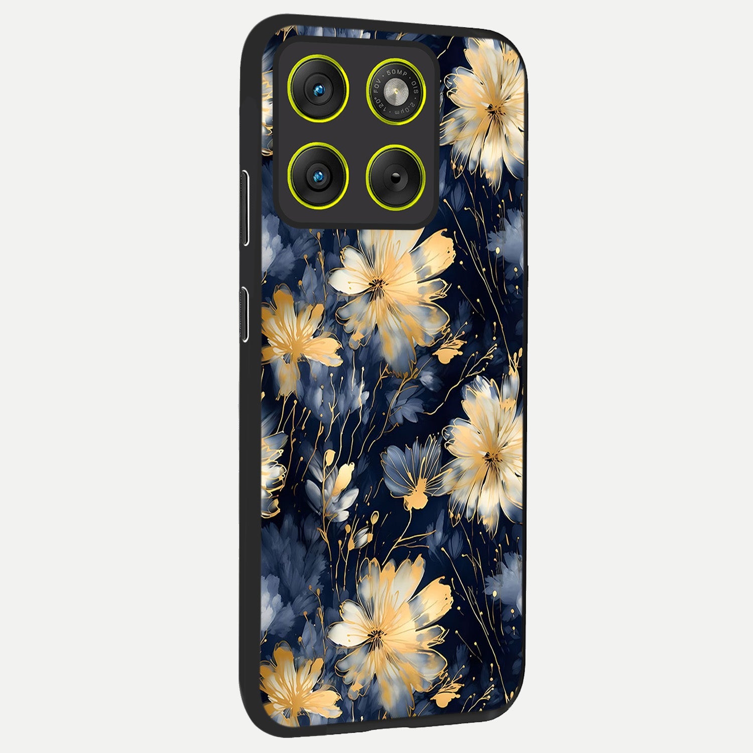  Royal Petal Dream back cover For Moto Edge 70 slim fit glass case with vibrant aesthetic design