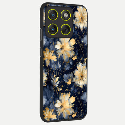  Royal Petal Dream back cover For Moto Edge 70 slim fit glass case with vibrant aesthetic design
