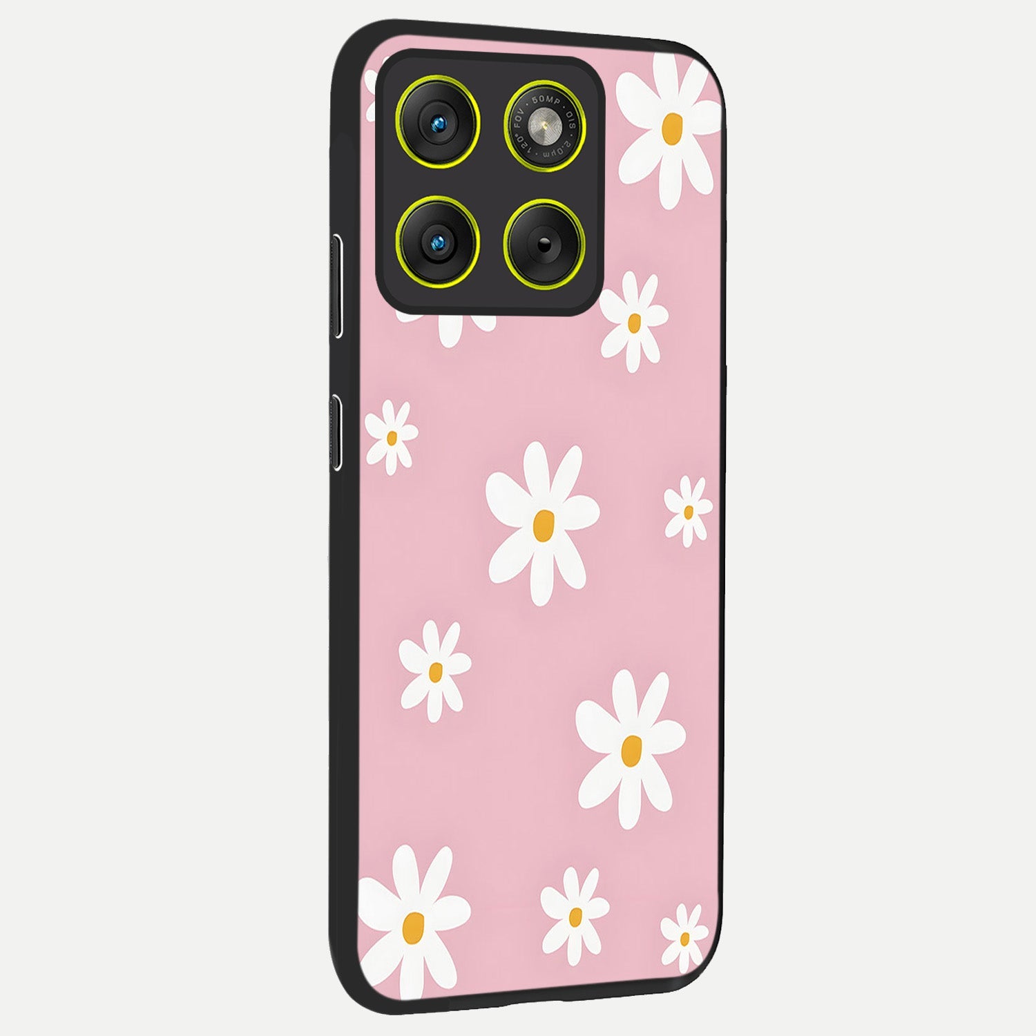  Soft Daisy Bliss back cover For Moto Edge 70 slim fit glass case with vibrant aesthetic design