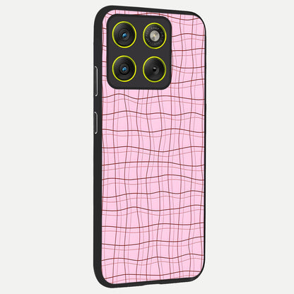  Soft Grid Bliss back cover For Moto Edge 70 slim fit glass case with vibrant aesthetic design
