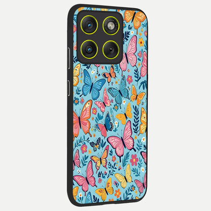  Spring Wing Garden back cover For Moto Edge 70 slim fit glass case with vibrant aesthetic design