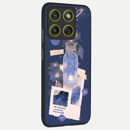  Starlit Cosmic Jar back cover For Moto Edge 70 slim fit glass case with vibrant aesthetic design