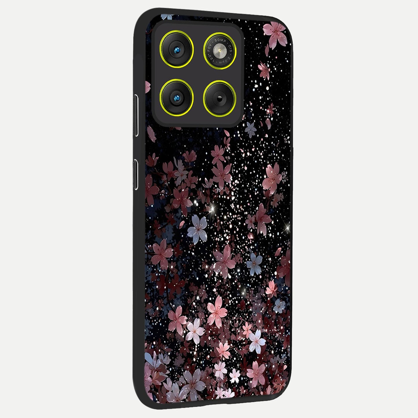  Starlit Flower Dreams back cover For Moto Edge 70 slim fit glass case with vibrant aesthetic design