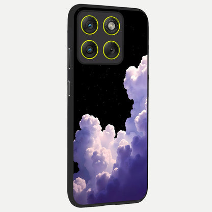  Starlit Night Whispers back cover For Moto Edge 70 slim fit glass case with vibrant aesthetic design