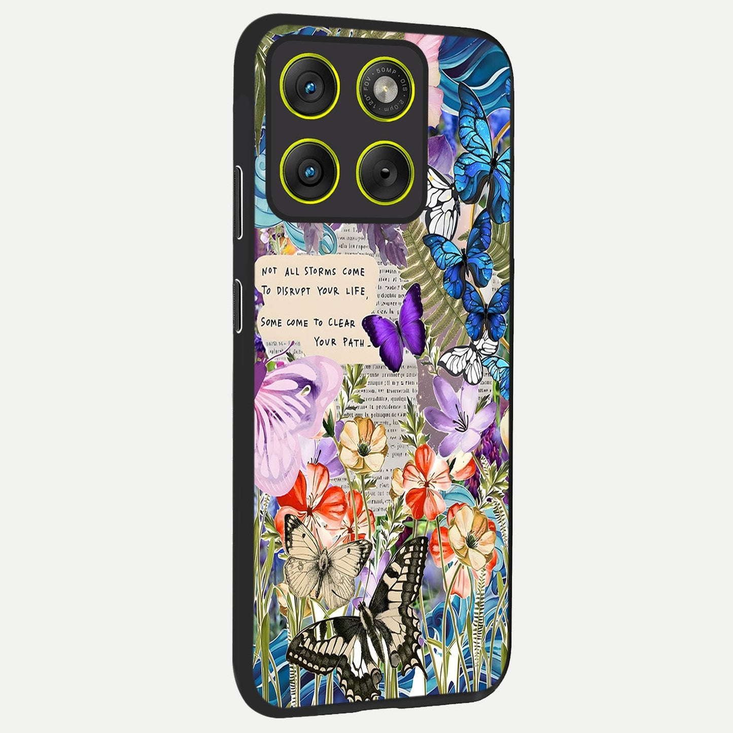  Storm Path Bloom back cover For Moto Edge 70 slim fit glass case with vibrant aesthetic design