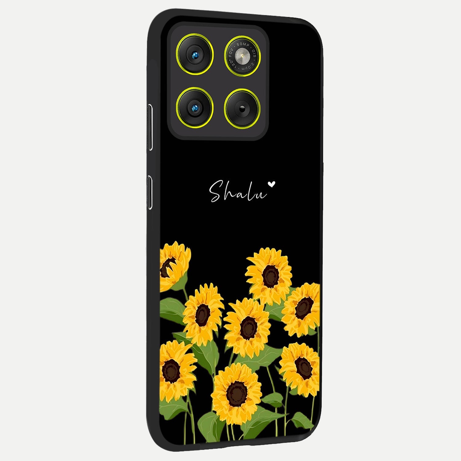  Sunflower Sky Bloom back cover For Moto Edge 70 slim fit glass case with vibrant aesthetic design