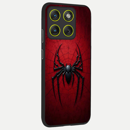  Superhero Web Emblem back cover For Moto Edge 70 slim fit glass case with vibrant aesthetic design