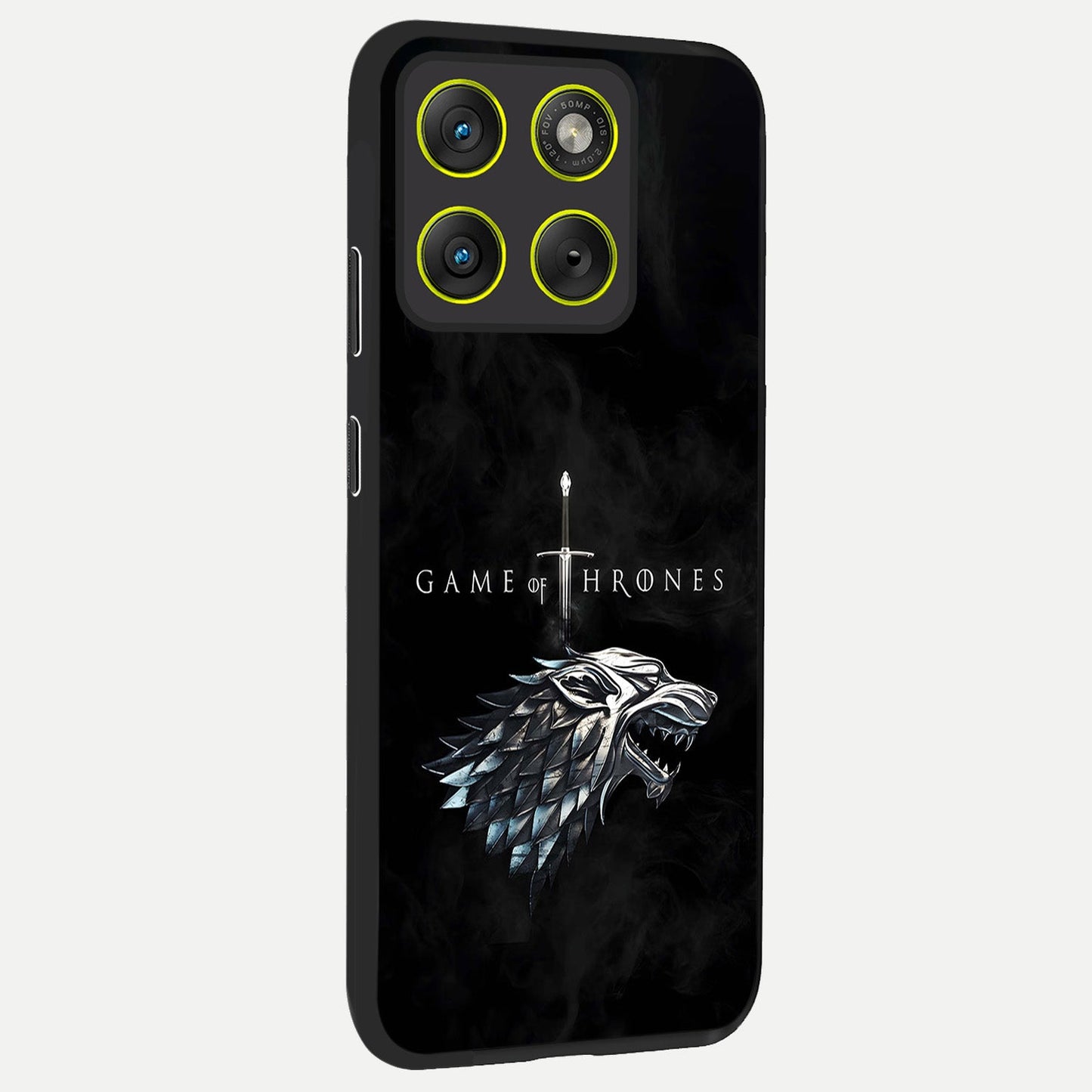  Throne Wolf Legacy back cover For Moto Edge 70 slim fit glass case with vibrant aesthetic design