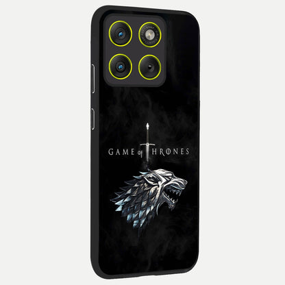  Throne Wolf Legacy back cover For Moto Edge 70 slim fit glass case with vibrant aesthetic design