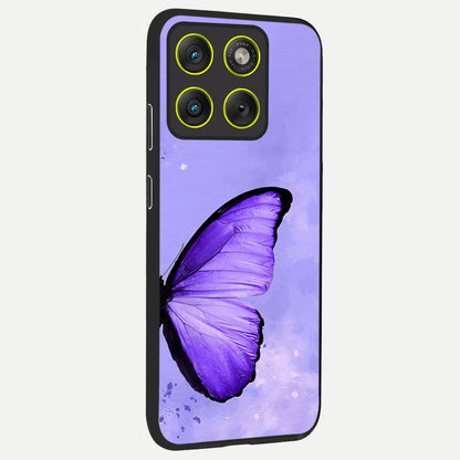  Violet Dream Wing back cover For Moto Edge 70 slim fit glass case with vibrant aesthetic design