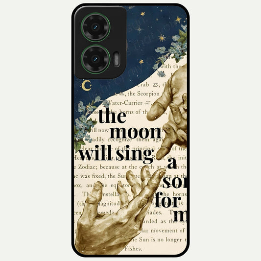  Aesthetic Divine Glass Case For Moto G35 back cover – full design glossy printed glass finish