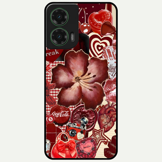  Aesthetic Little Freak Glass Case For Moto G35 back cover – full design glossy printed glass finish