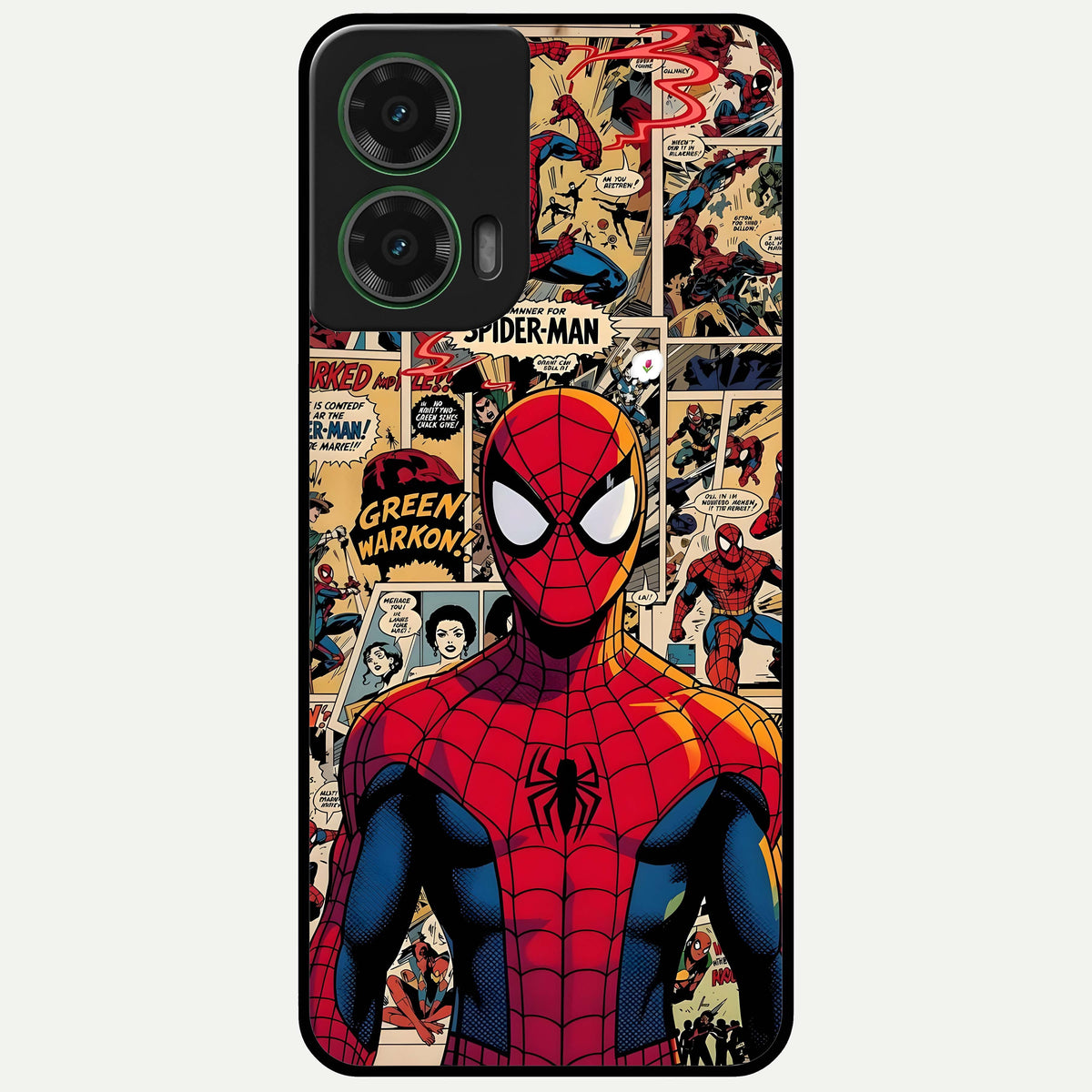  Aesthetic Spider Glass Case For Moto G35 back cover – full design glossy printed glass finish