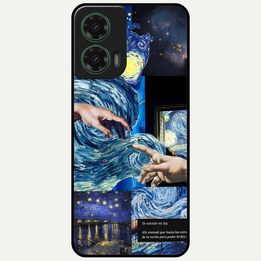  Aesthetic Vando Hands Glass Case For Moto G35 back cover – full design glossy printed glass finish