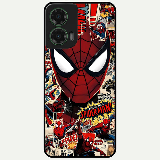  Aesthetic Wonder Spider Glass Case For Moto G35 back cover – full design glossy printed glass finish