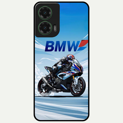  BMW Power Drift Glass Case For Moto G35 back cover – full design glossy printed glass finish