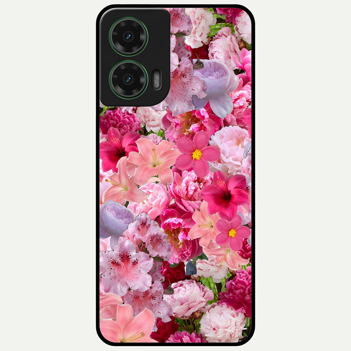  Bloom Crush Fantasy Glass Case For Moto G35 back cover – full design glossy printed glass finish