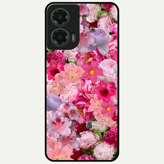  Bloom Crush Fantasy Glass Case For Moto G35 back cover – full design glossy printed glass finish