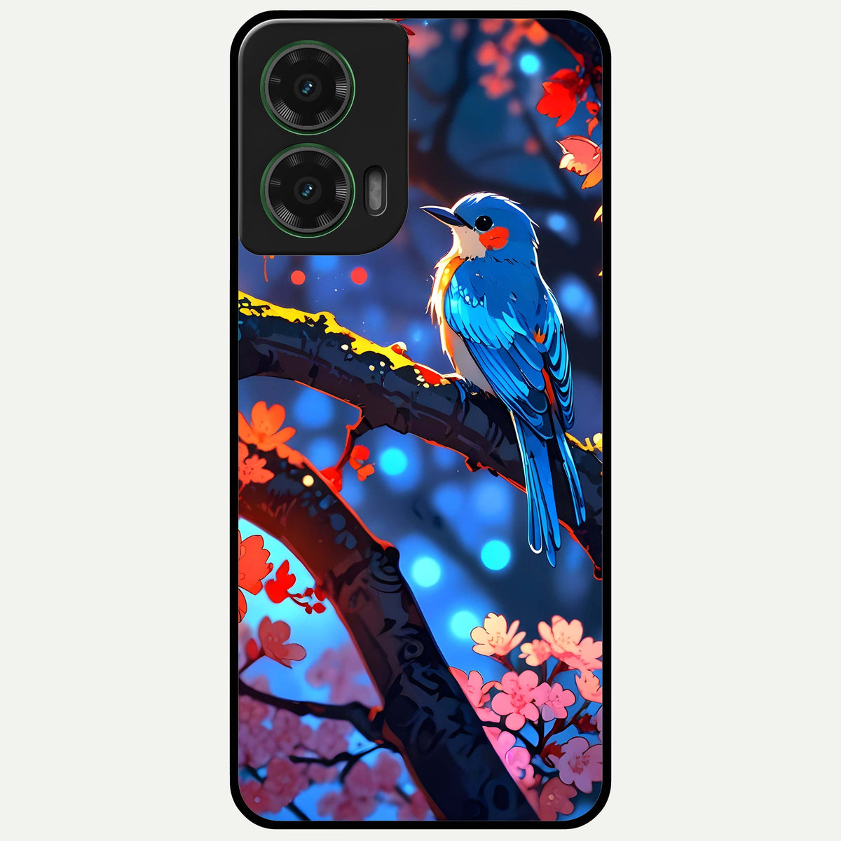  Blooming Water Drift Glass Case For Moto G35 back cover – full design glossy printed glass finish
