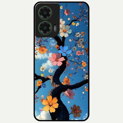  Blossom Dream Sky Glass Case For Moto G35 back cover – full design glossy printed glass finish