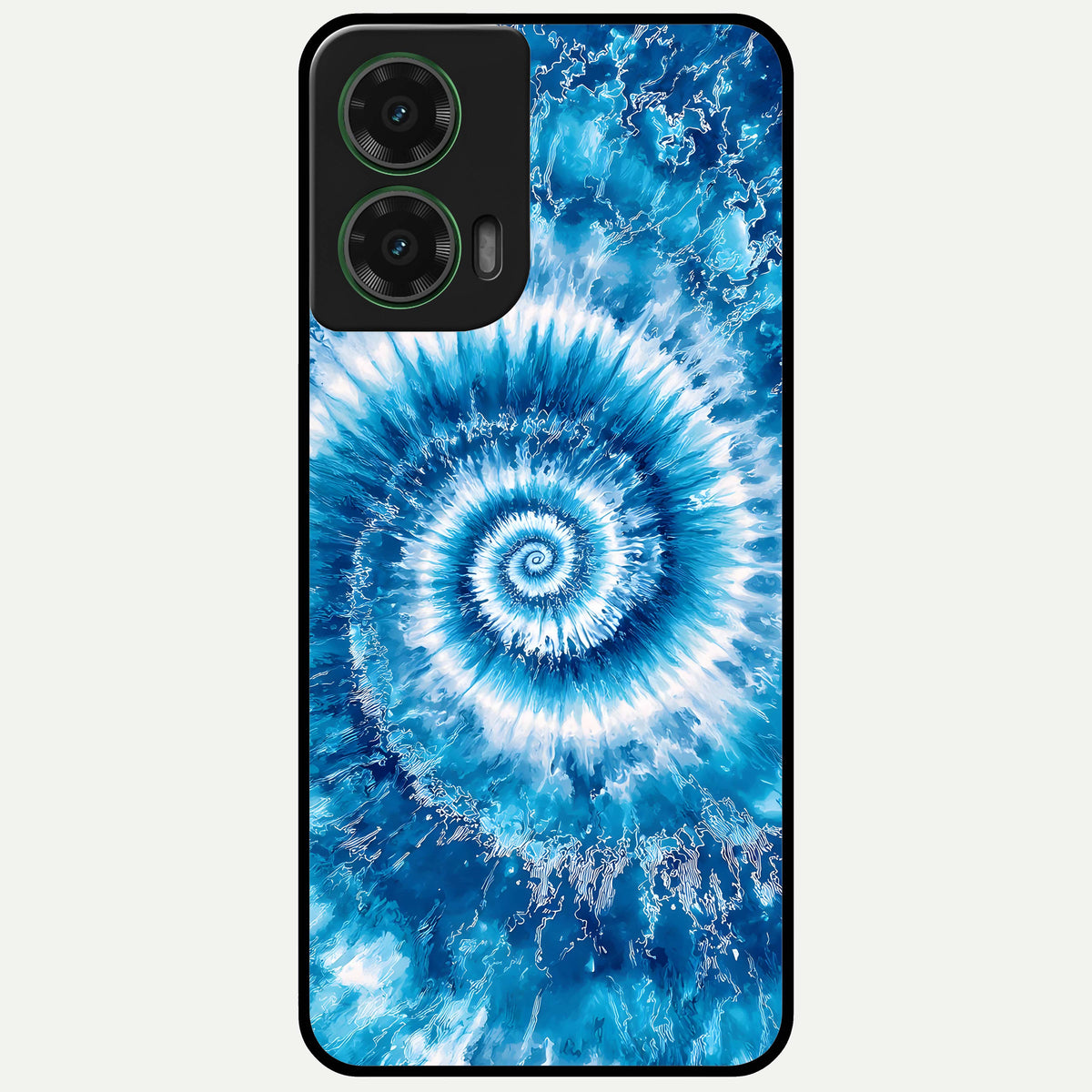  Blue Galaxy Wave Glass Case For Moto G35 back cover – full design glossy printed glass finish