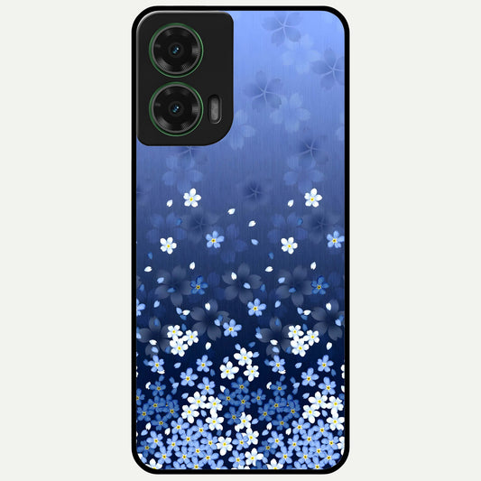  Blue Starry Glass Case For Moto G35 back cover – full design glossy printed glass finish