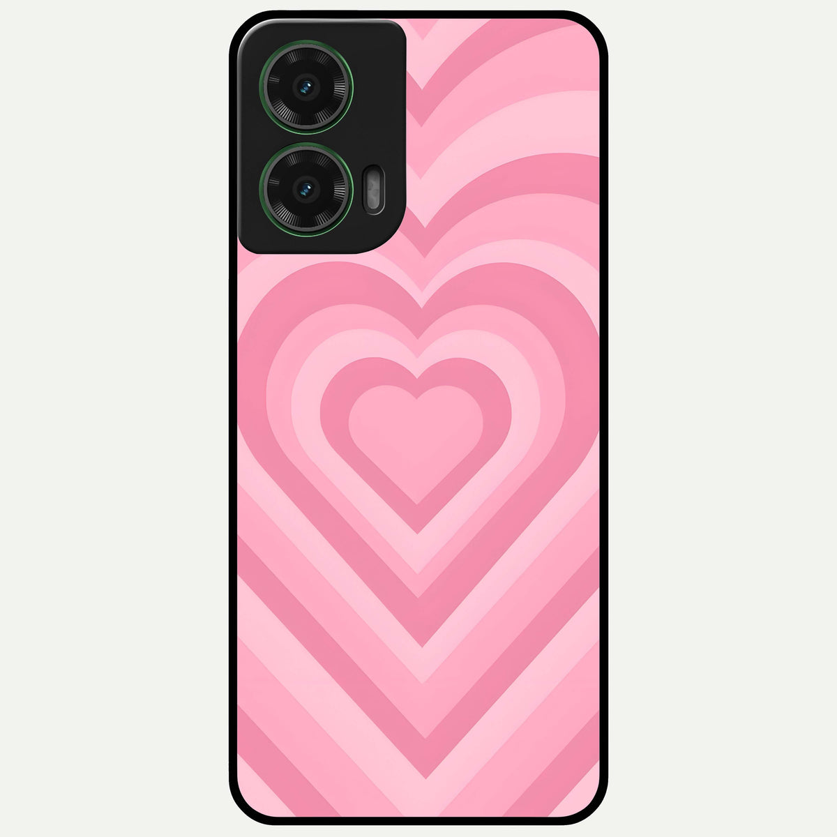  Blush Heart Waves Glass Case For Moto G35 back cover – full design glossy printed glass finish