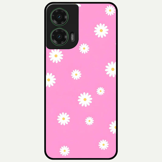  Bubblegum Daisy Pop Glass Case For Moto G35 back cover – full design glossy printed glass finish