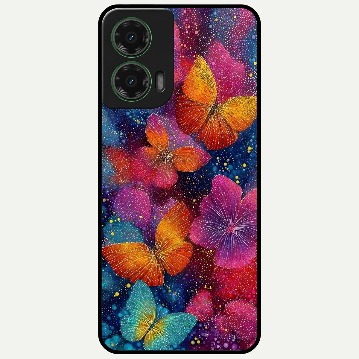  Butterfly Dream Mist Glass Case For Moto G35 back cover – full design glossy printed glass finish