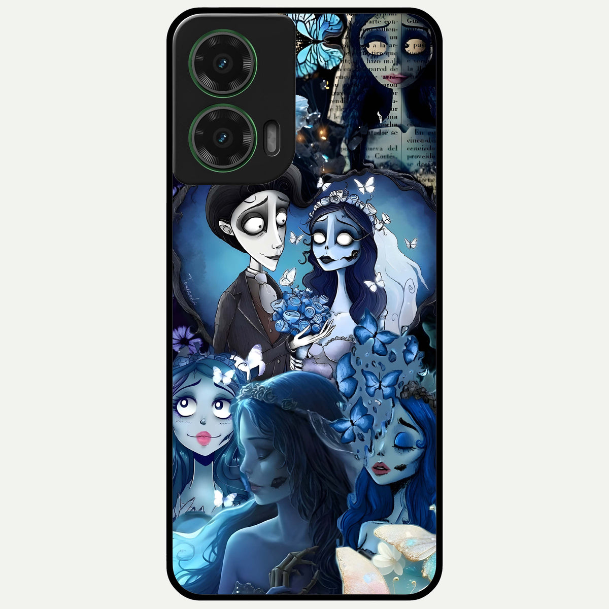  Butterfly Ghost Soul Glass Case For Moto G35 back cover – full design glossy printed glass finish