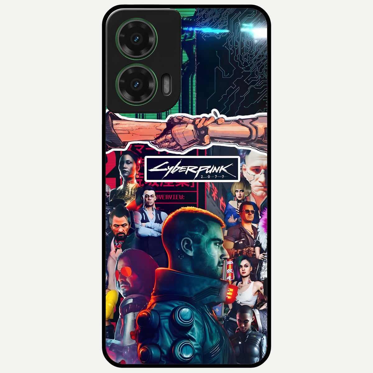  CYBERPUNK Legacy Glass Case For Moto G35 back cover – full design glossy printed glass finish