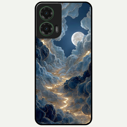  Celestial Cloud Road Glass Case For Moto G35 back cover – full design glossy printed glass finish