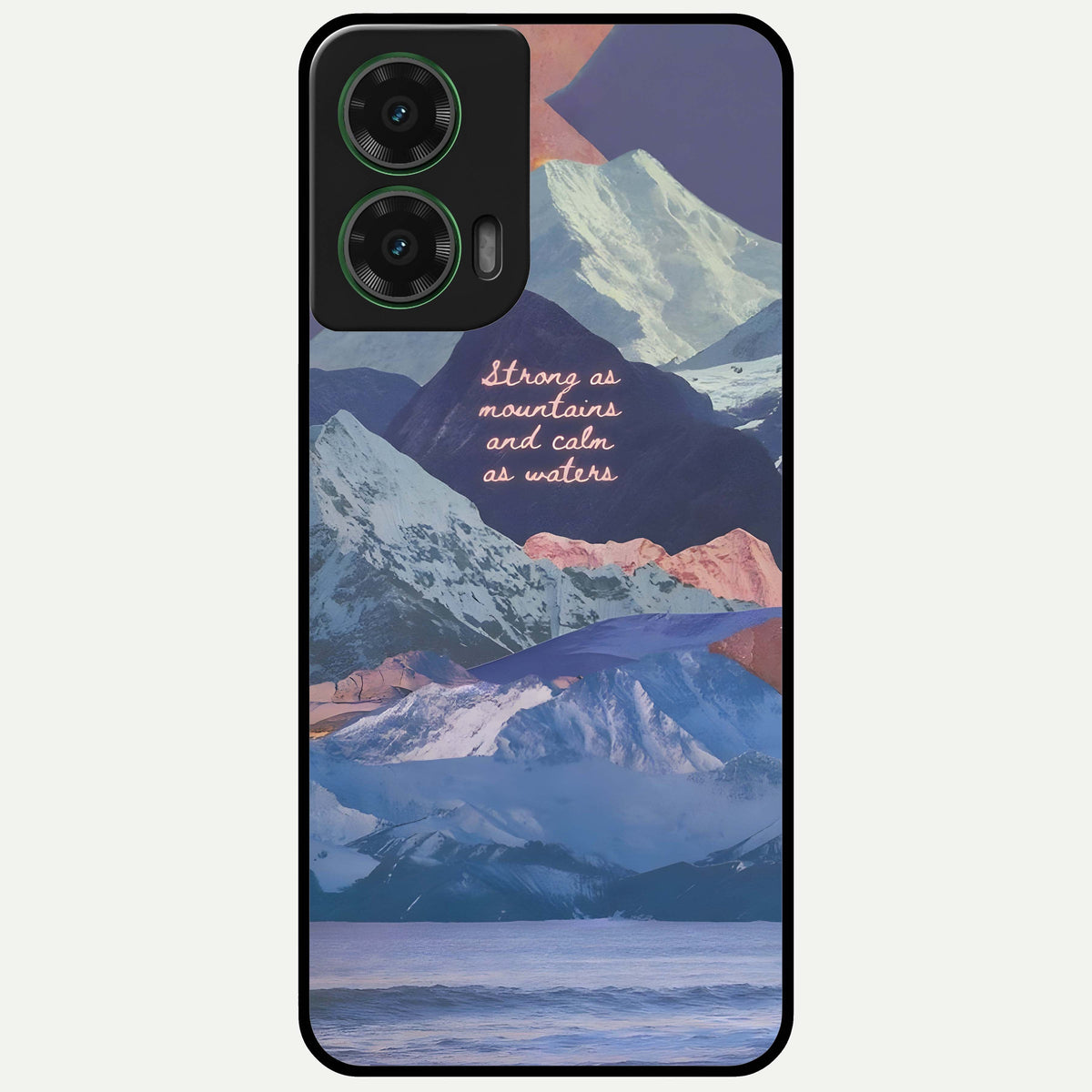  Celestial Mountain Calm Glass Case For Moto G35 back cover – full design glossy printed glass finish